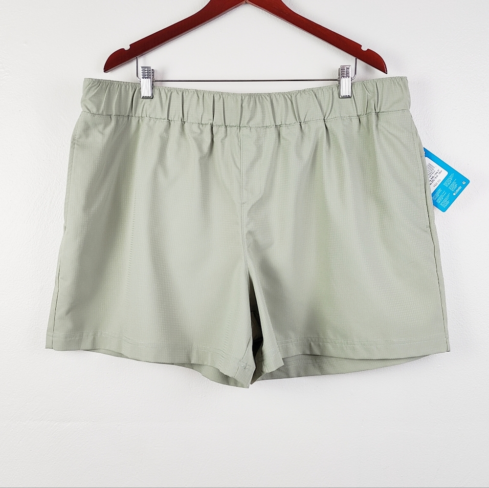 NEW! Columbia Anytime Lite Shorts Women's Plus Size XXL Stretchy Outdoor Green - Picture 3 of 11